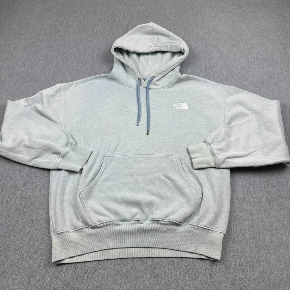 The North Face Hoodie Mens Medium Light Blue Simple Dome‎ Pullover Sweatshirt